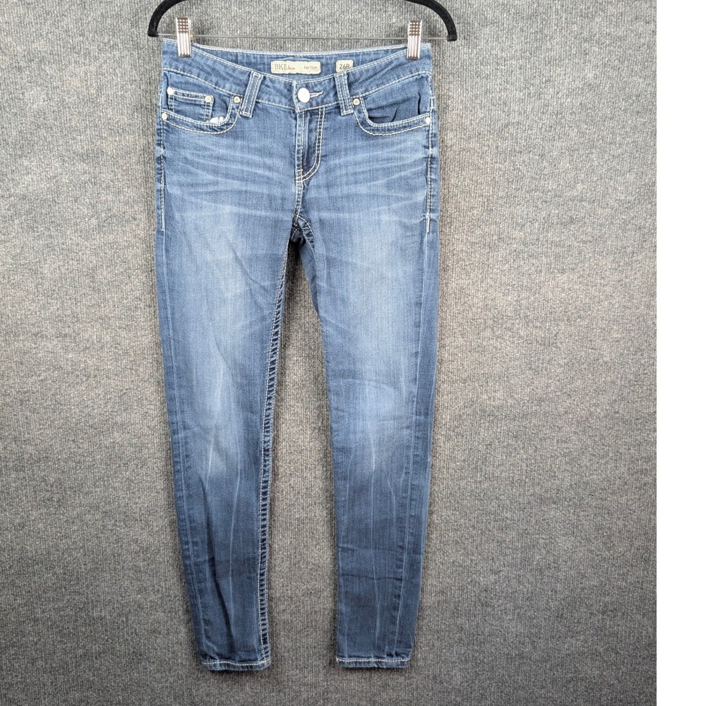BKE Payton Skinny Jeans Womens 26R Medium Wash Low Rise Stretch BPL1717